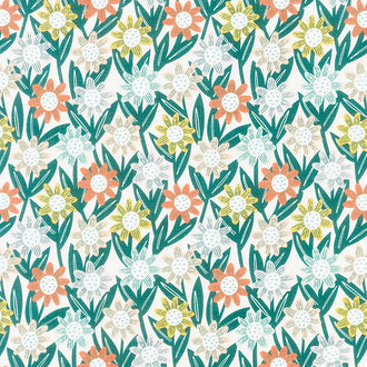 Creatures Great and Small - Colorful Blooms Multi Yardage