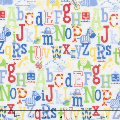 Cubby Bear Flannel - ABC's Multi Yardage
