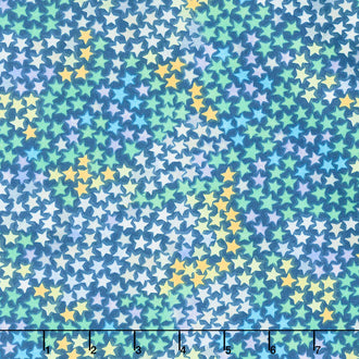 Cubby Bear Flannel - Star Clusters Dark Blue Yardage