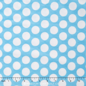 Cuddle® Classic Mod Dot - Turquoise/Snow 60" Minky Yardage