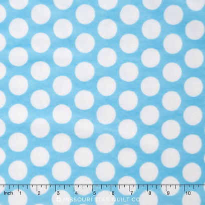 Cuddle® Classic Mod Dot - Turquoise/Snow 60" Minky Yardage