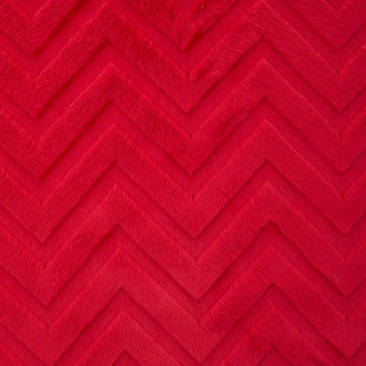 Cuddle® Embossed Chevron - Red 60" Minky Yardage