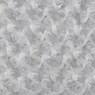 Cuddle® Embossed Rose - Silver 60" Minky Yardage