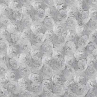 Cuddle® Embossed Rose - Silver 60" Minky Yardage