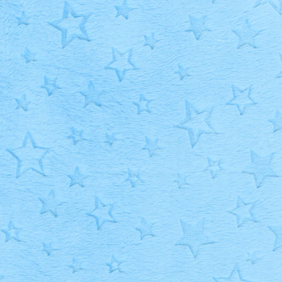 Cuddle® Embossed Star - Turquoise 60" Minky Yardage