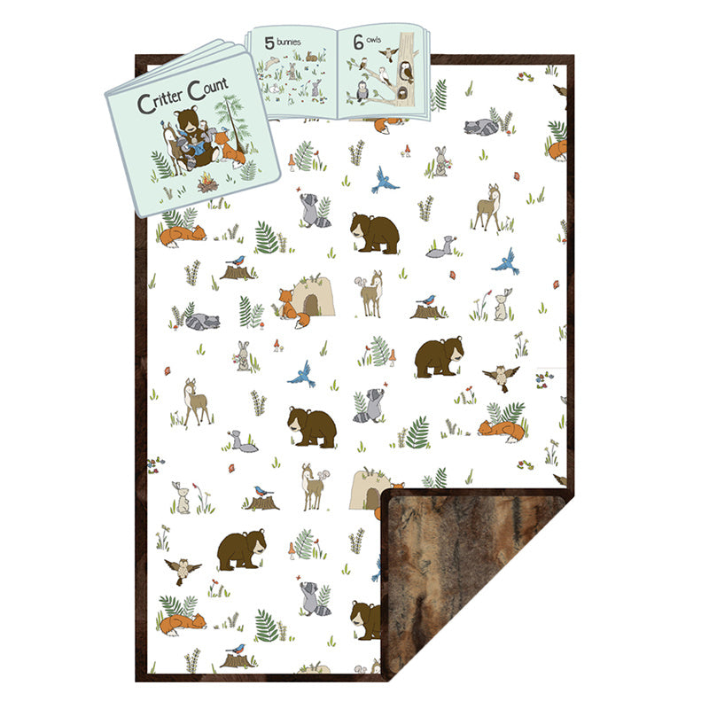 Easy Fabric Panel Quilt Kit WOODLAND FAMILIES Forest Animals Kit