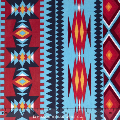 Cuddle® Prints - Aztec Cuddle® Dark Turquoise Minky Yardage