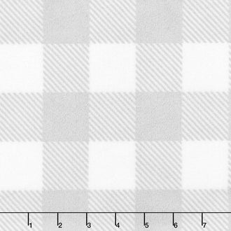 Cuddle® Prints - Buffalo Check Steel Snow 60" Minky Yardage