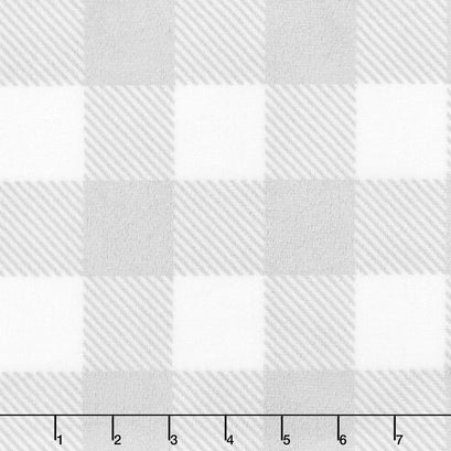 Cuddle® Prints - Buffalo Check Steel Snow 60" Minky Yardage