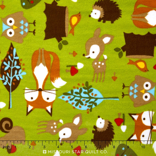 Cuddle® Prints - Forest Tails Kiwi 60" Minky Yardage Primary Image