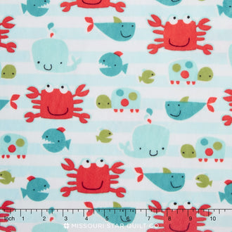 Cuddle® Prints - Go Fish Snow 60" Minky Yardage