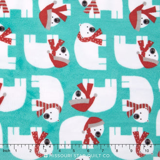 Cuddle® Prints - Polar Bears Breeze 60" Minky Yardage