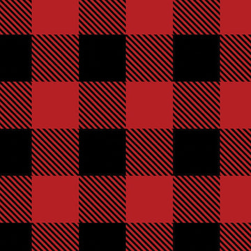 Cuddle® Prints - Buffalo Check Scarlet Black Minky Yardage