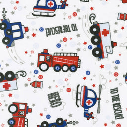 Cuddle® Prints - To the Rescue! Scarlet 60" Minky Yardage