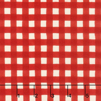 Cultivate Kindness - Farmhouse Gingham Truck Red Yardage