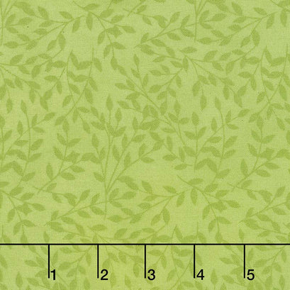 Cultivate Kindness - Monotone Leaves Moss Green Yardage