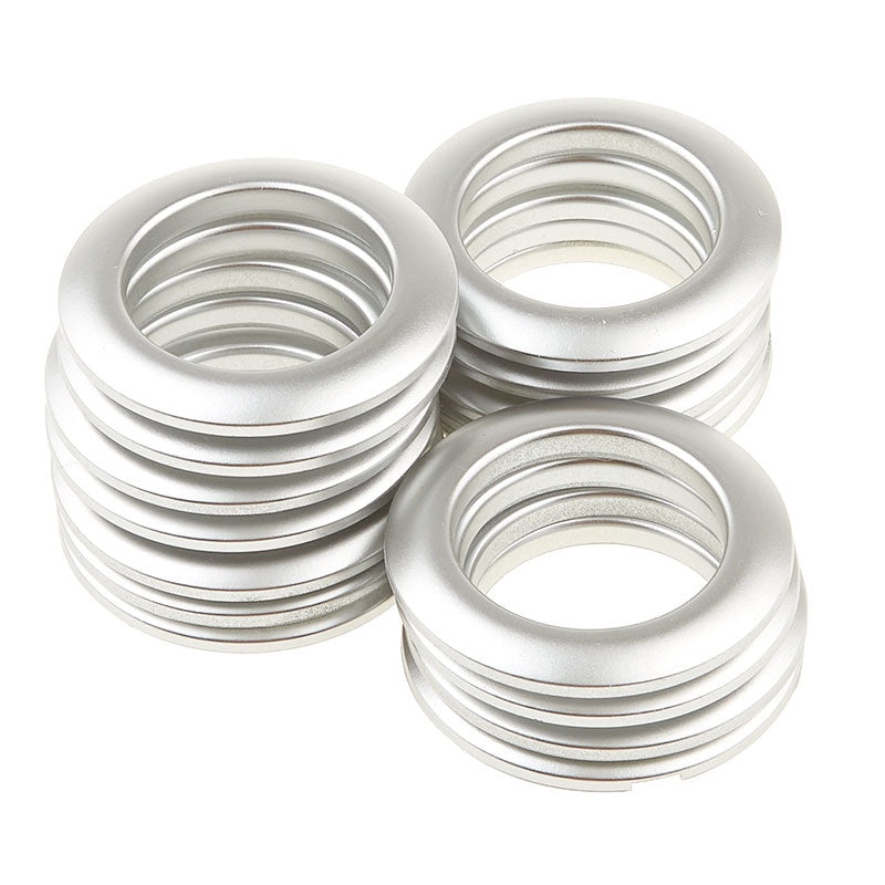 Curtain Grommets - Large Brushed Silver