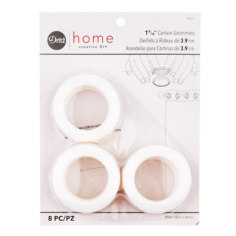 Curtain Grommets - Large White