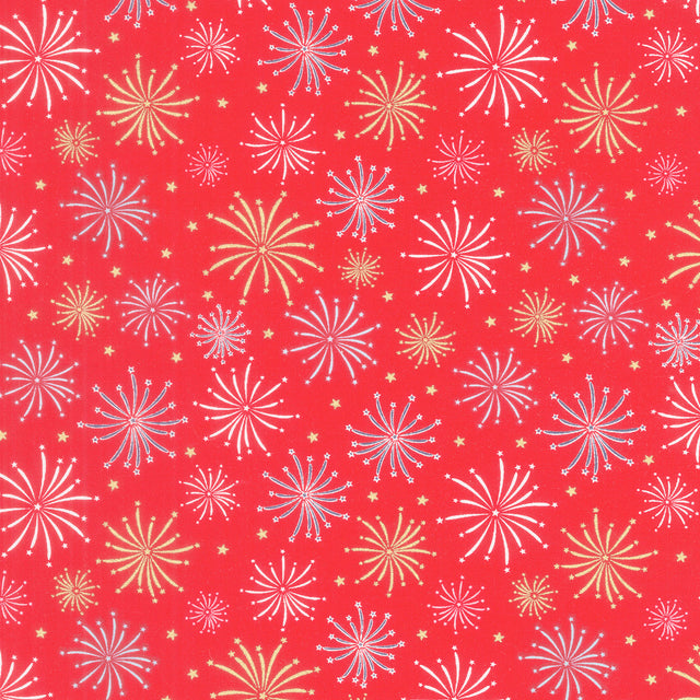 Sweet Freedom - Fireworks Red Sparkle Yardage Primary Image