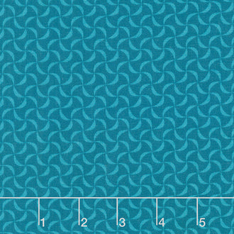 Polar Bear Attitude - Petite Pinwheels Teal Yardage