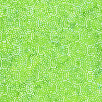 Bits and Pieces Batiks - Circles Green Honeydew Yardage