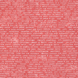 Wonderland - Tidings Type Red Yardage