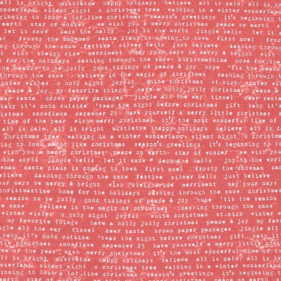 Wonderland - Tidings Type Red Yardage
