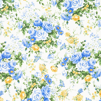 Summer Breeze 2023 - Rose Bouquet White Yardage