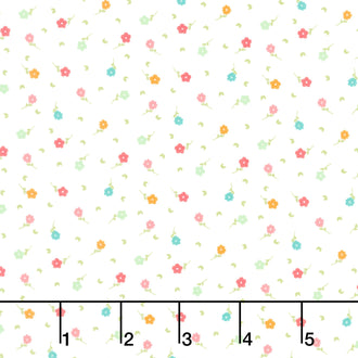 Strawberry Lemonade - Poppies Cloud Yardage