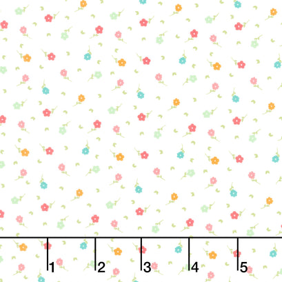 Strawberry Lemonade - Poppies Cloud Yardage