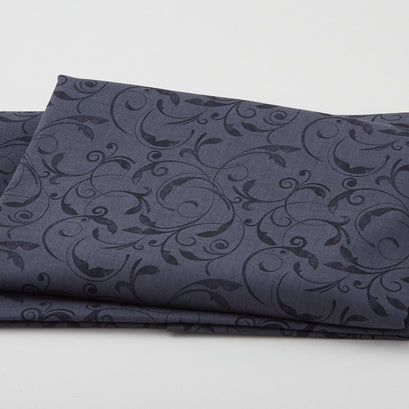 Woodland Whispers - Monotone Swirl Black 2 Yard Cut