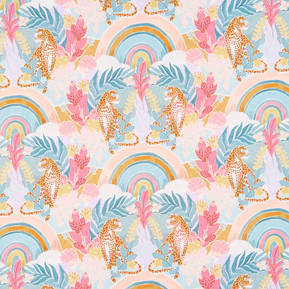 Dreamscape - Leopard Daydream Teal Multi Yardage