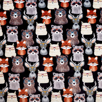 Cuddle® Prints - Nature Nerds Black Yardage
