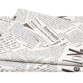 Newspaper Print Cream - 2 yard cut