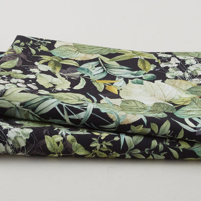 Botanical Garden - Wild Foliage Black 2 Yard Cut