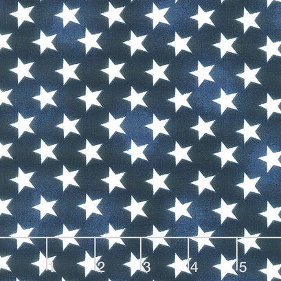 USA - Patriotic Stars Blue Yardage