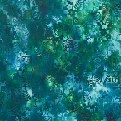 Prism - Rectangles Dark Teal Digitally Printed Yardage