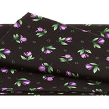 Catalina Ultra Violet Favorites - Single Blossoms Black & Purple 2 Yard Cut Primary Image
