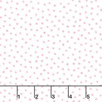 Ballet Bunnies - Bunny Ballet Dots White Yardage