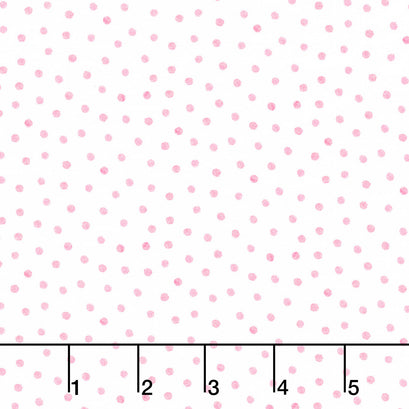 Ballet Bunnies - Bunny Ballet Dots White Yardage