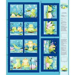 Paul's Pond - Frog Storybook Turquoise Panel Primary Image