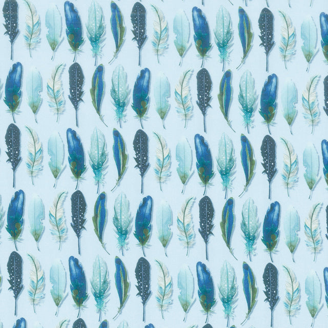 Poppies and Plumes - Feathers Powder Yardage Primary Image