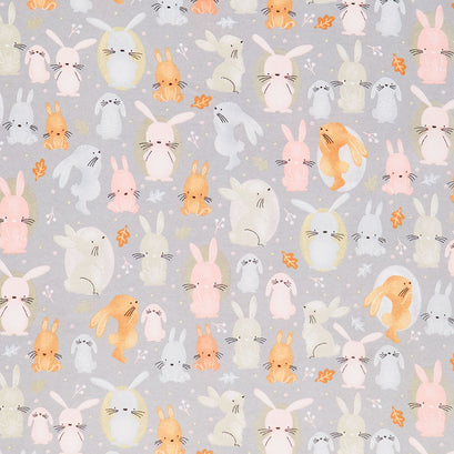Comfy Flannel® - Sitting Bunnies Gray Yardage