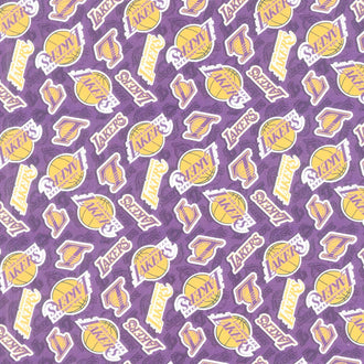 NBA - Los Angeles Lakers Sticker Toss Purple Yardage