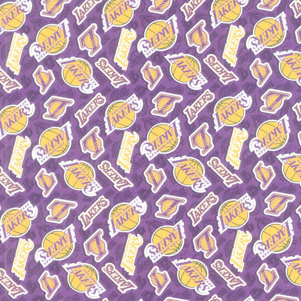 NBA - Los Angeles Lakers Sticker Toss Purple Yardage Primary Image