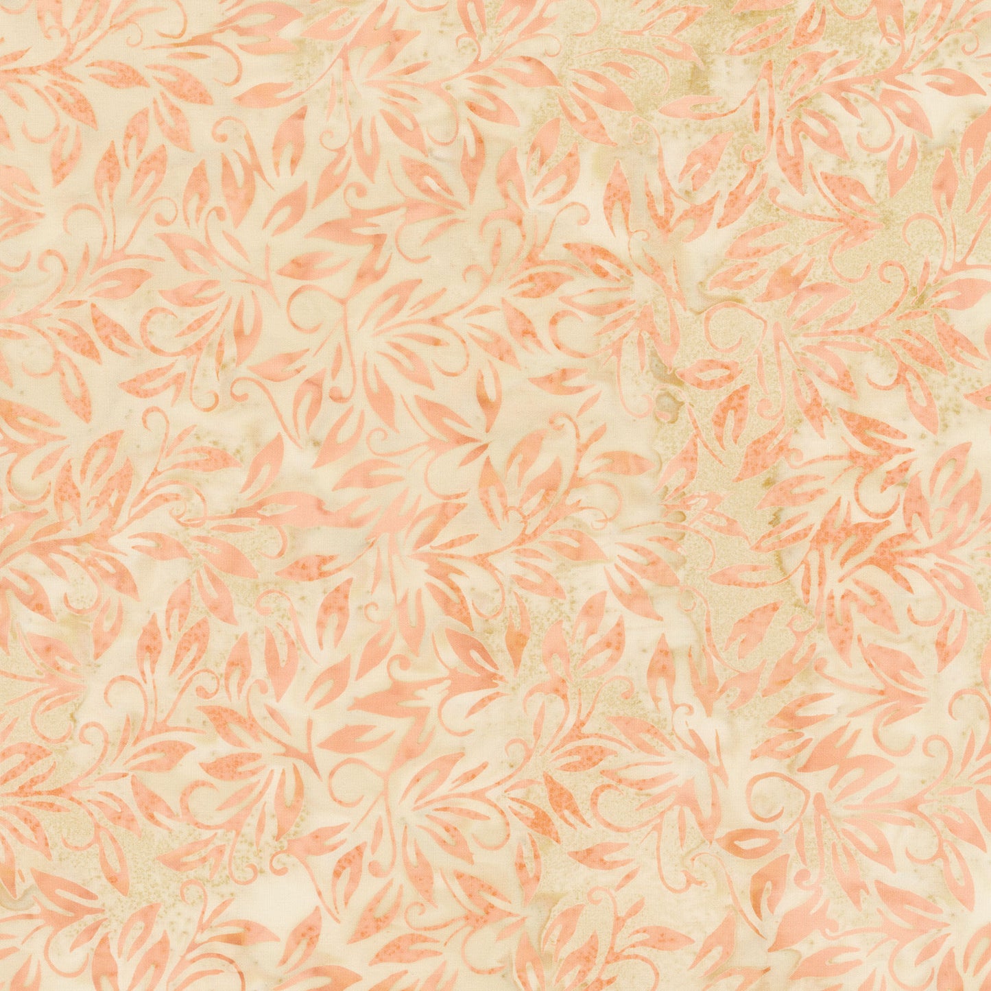 Morris Tiles Batiks - Small Leaf Green Celery Yardage Primary Image
