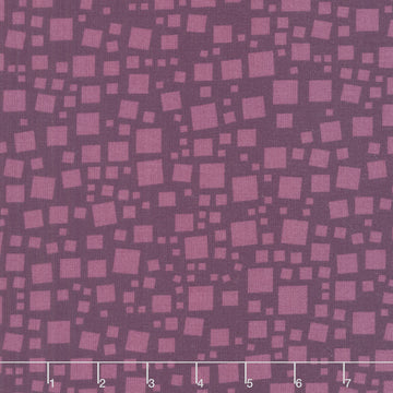 Xanadu - Tonal Squares Dark Wine Yardage Primary Image