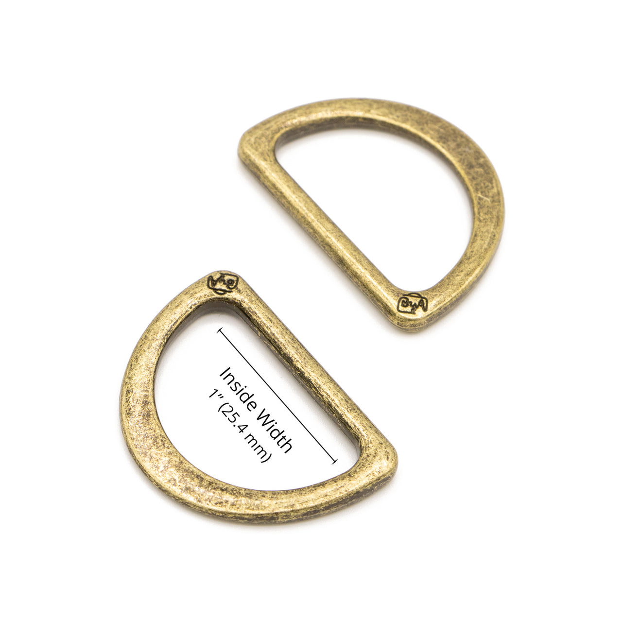 ByAnnie 1" D-Ring Antique Brass - Set of Two Primary Image