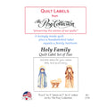 Holy Family Quilt Labels
