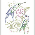 Aunt Martha's Charm of Hummingbirds Iron-On Embroidery Pattern
